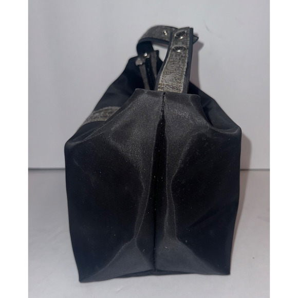 Fendi, Rare, Black Nylon-Pequin Stripes bag Pouch authentic travel cosmetic bag - Picture 5 of 14